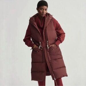 Varley Burgundy Quilted Puffer Vest